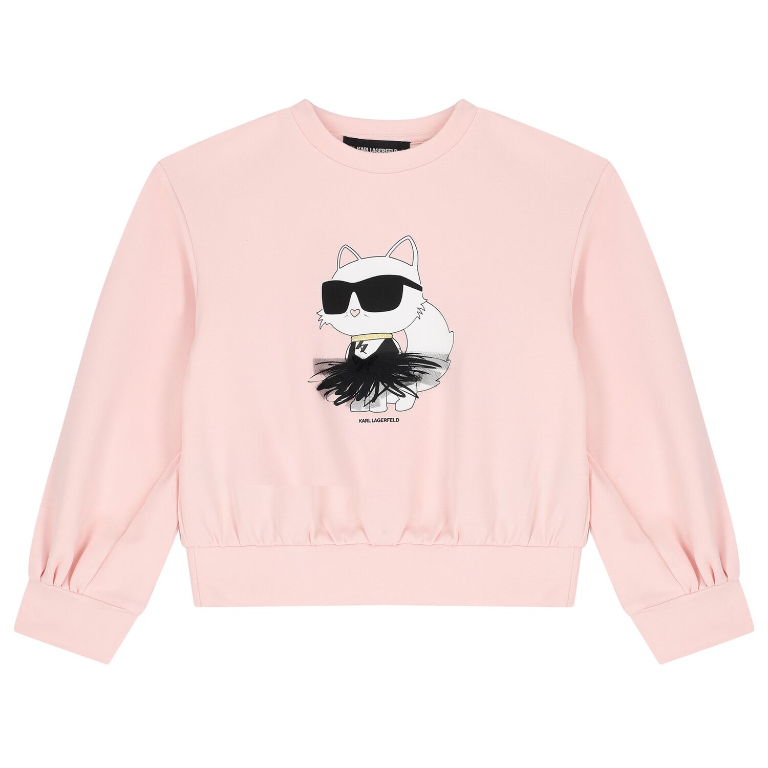 Girls Pink Choupette Logo Sweatshirt, 2, hi-res