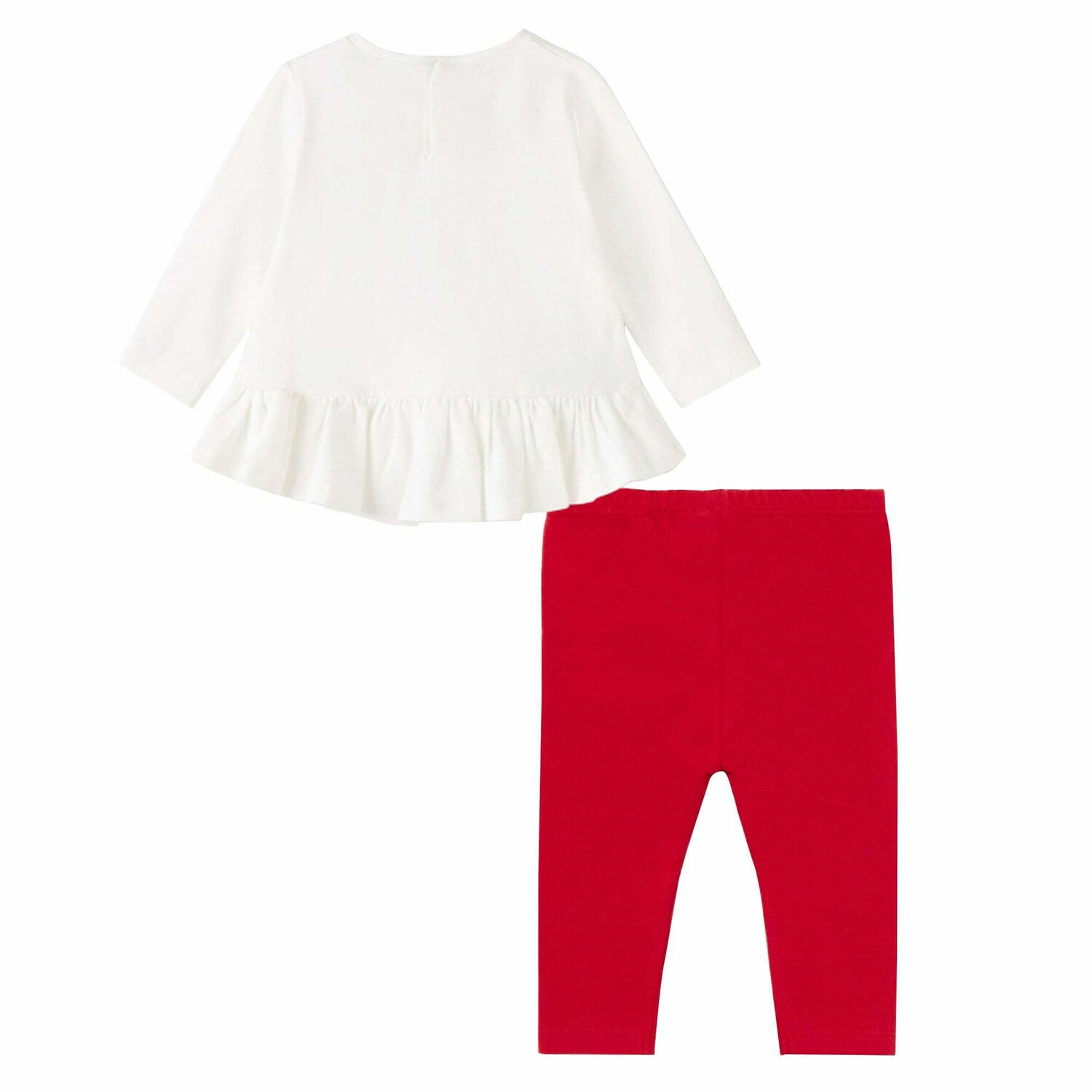 Girls Ivory & Red Leggings Set, 1, hi-res