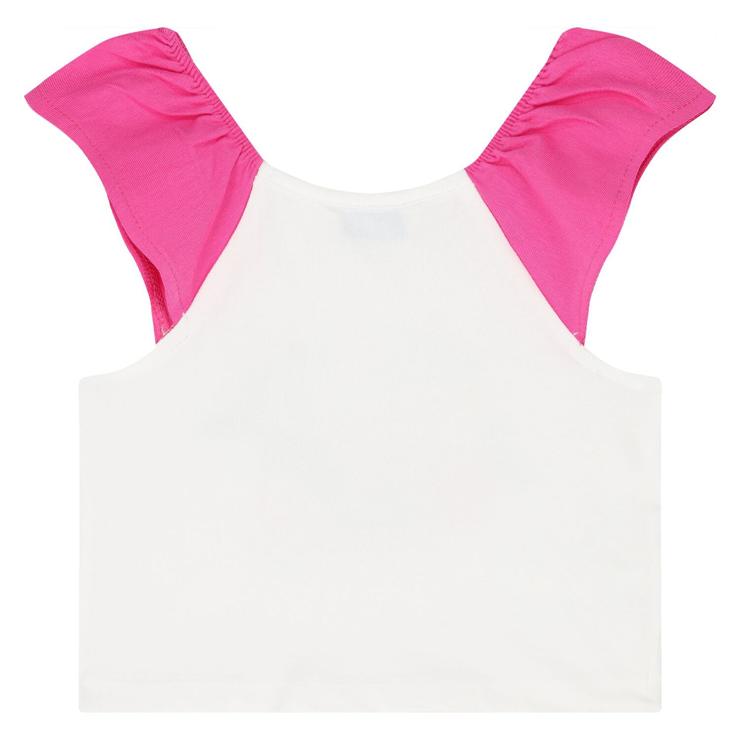 طقم بنات شورت باللون الأبيض والزهري, 1, hi-res