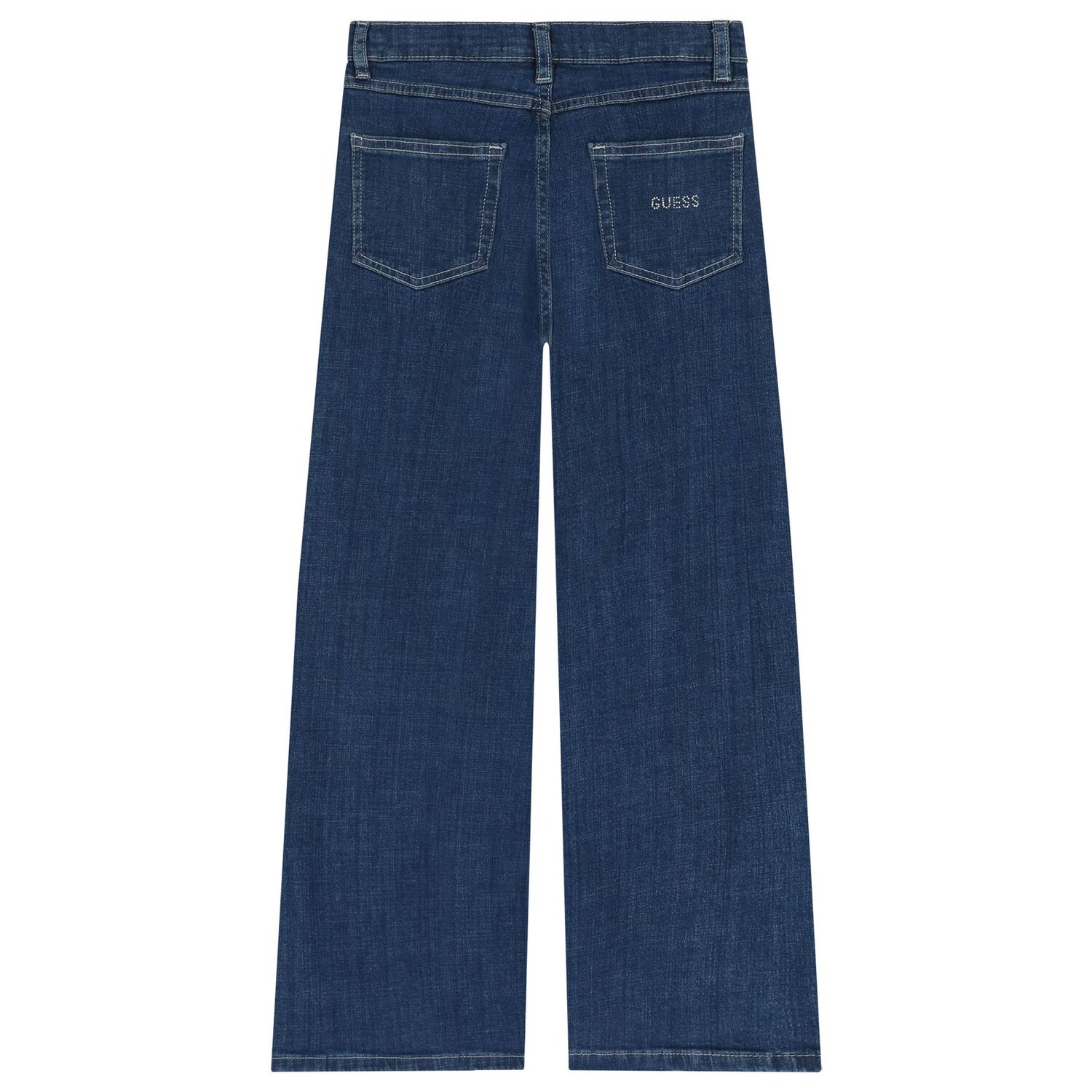 Girls Blue Embellished Denim Jeans, 1, hi-res