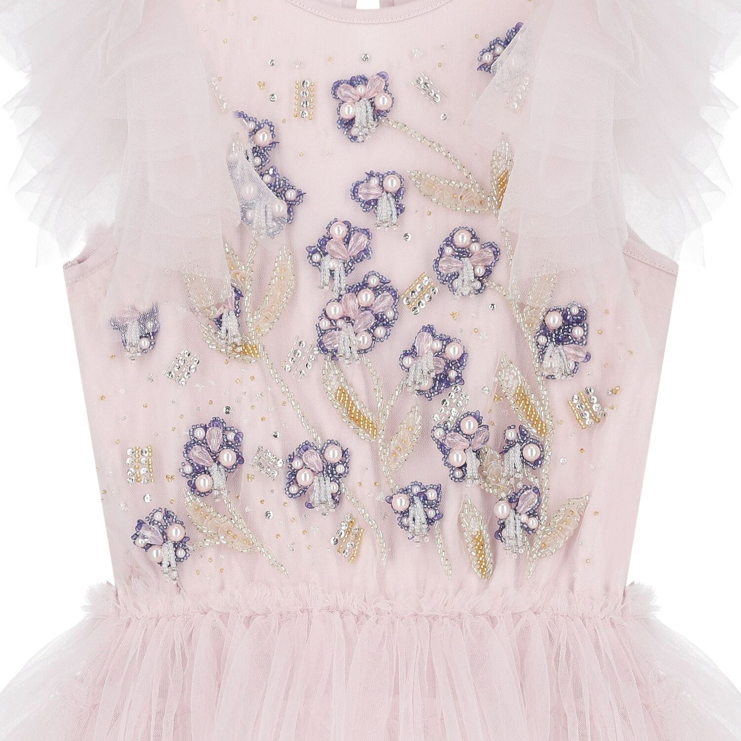 فستان توتو باللون وردي مزين للبنات, 1, hi-res image number null