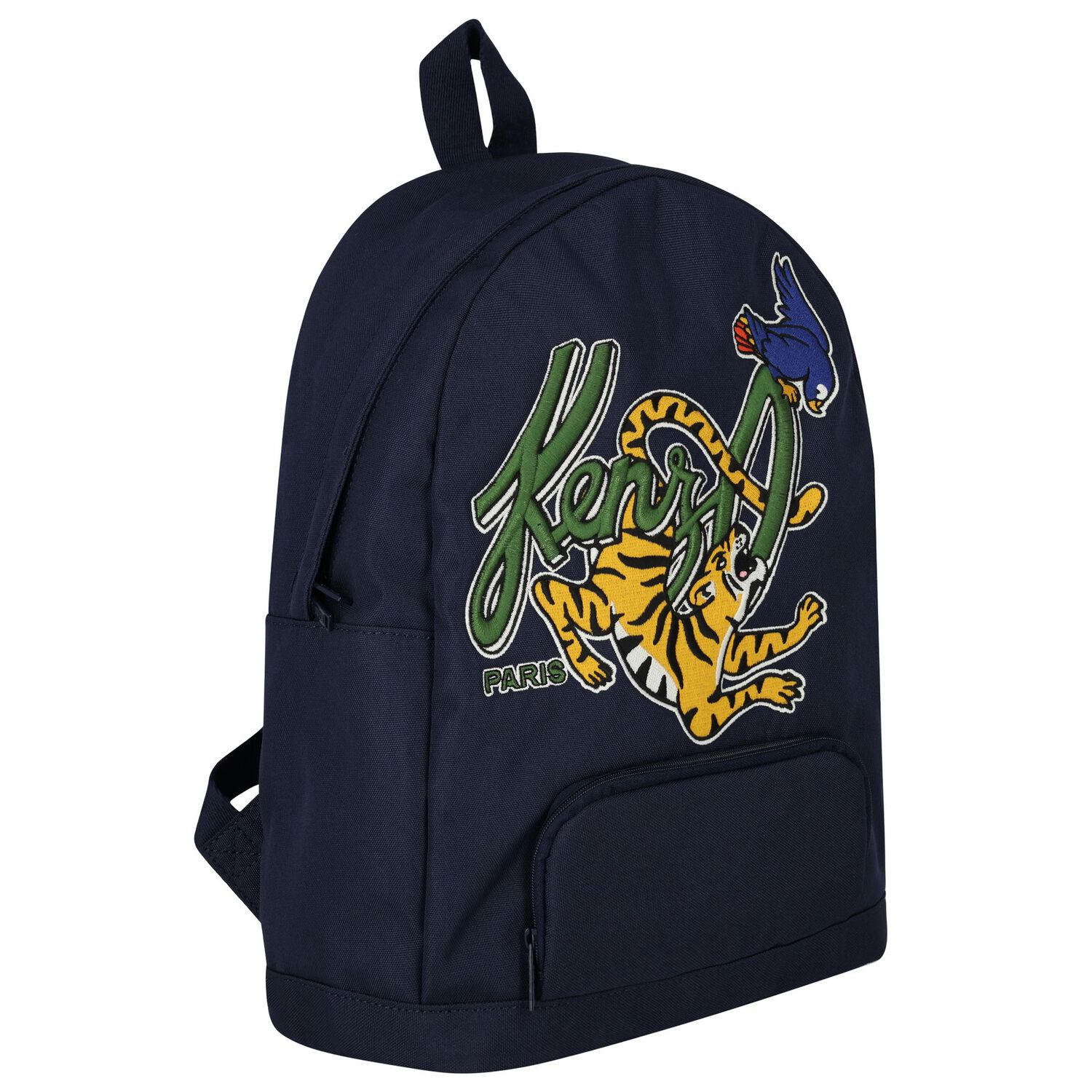 Boys Navy Blue Logo Backpack, 1, hi-res