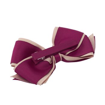 Girls Burgundy Bow Hairclip