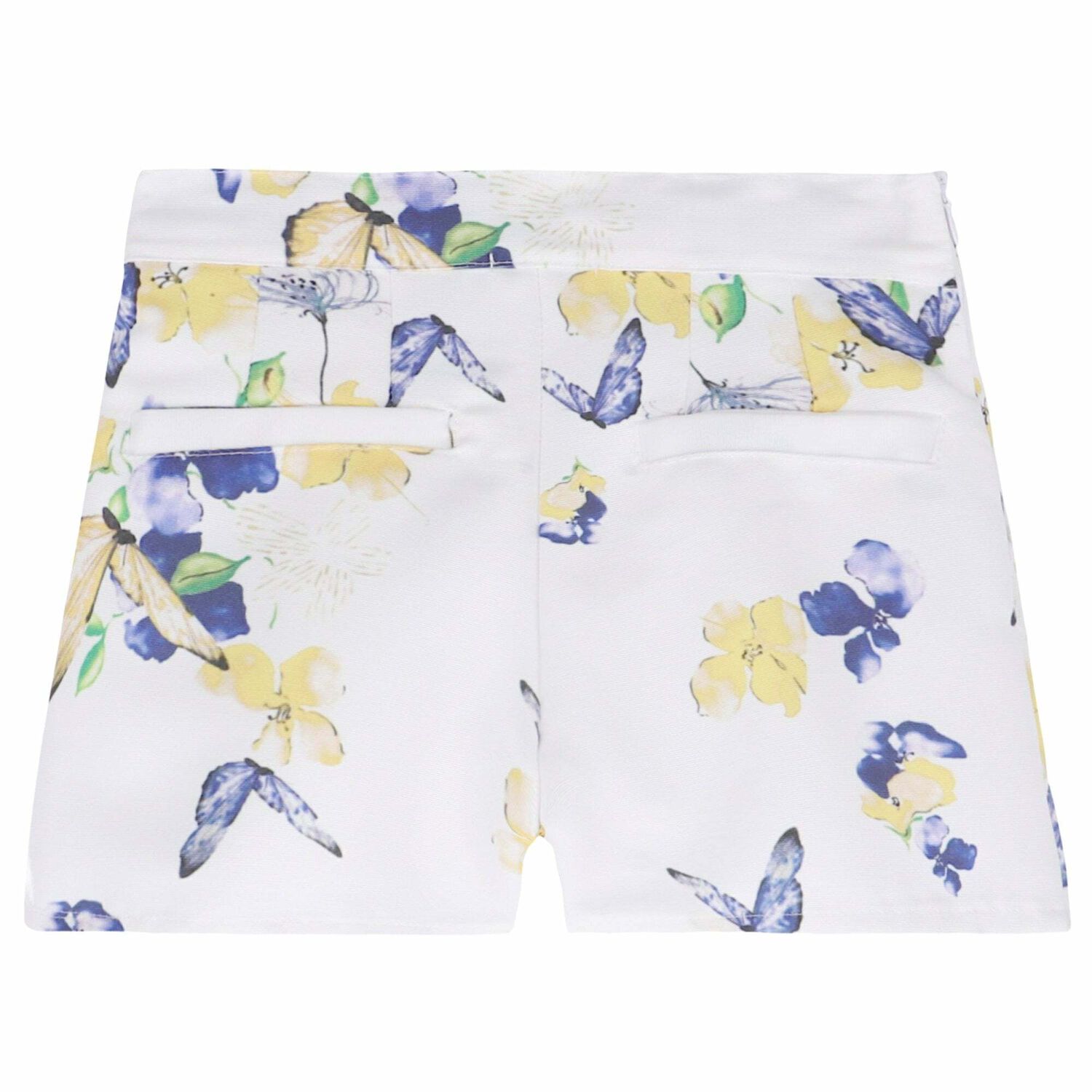 Girls White Printed Shorts, 1, hi-res image number null