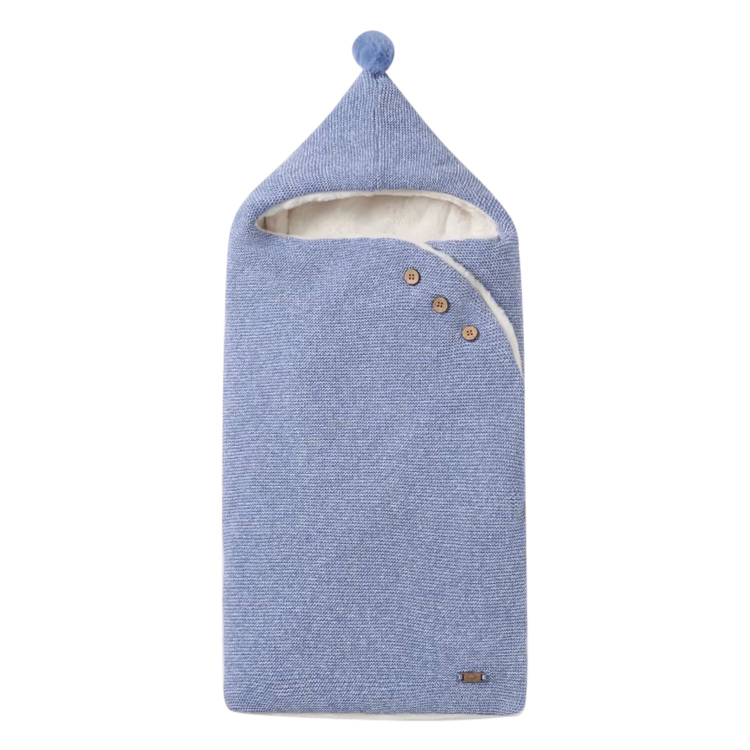 Baby Boys Blue Knitted Nest, 1, hi-res