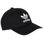 Black Logo Embroidered Cap, 1, hi-res
