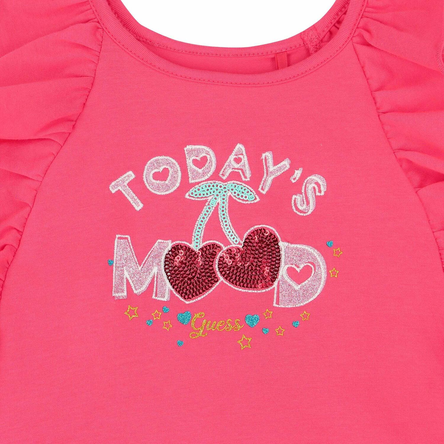 Girls Pink Logo Top, 1, hi-res