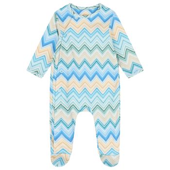 Blue & Yellow Zig Zag Babygrow