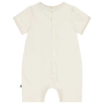 رومبير أطفال بشعار دب تيدي باللون العاجي