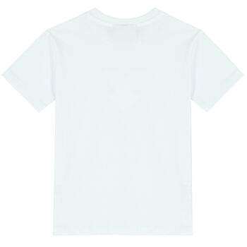 Boys White Thunder Bolt T-Shirt