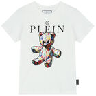 Boys White Logo T-Shirt, 1, hi-res