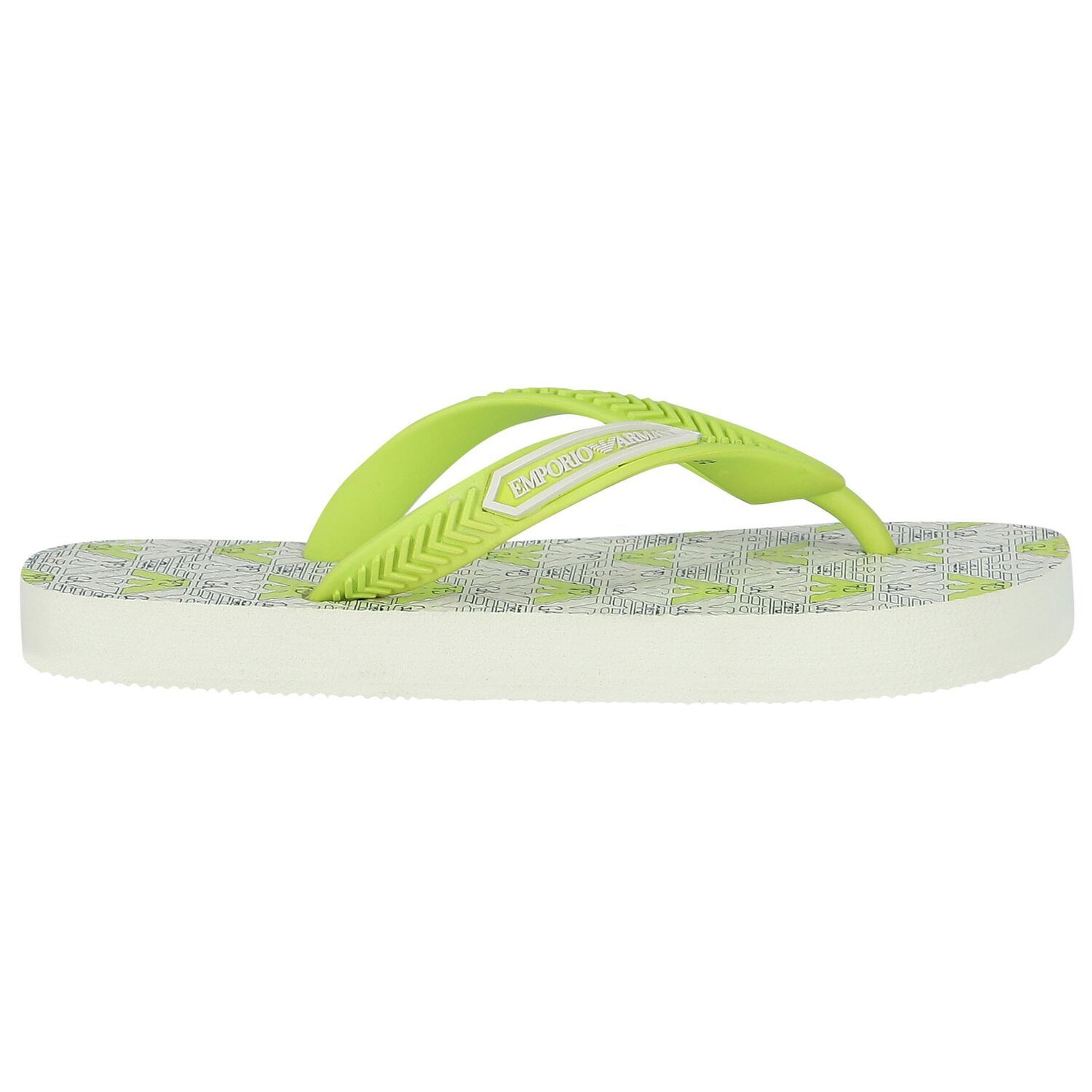 Ivory & Green Logo Flip Flops, 1, hi-res image number null