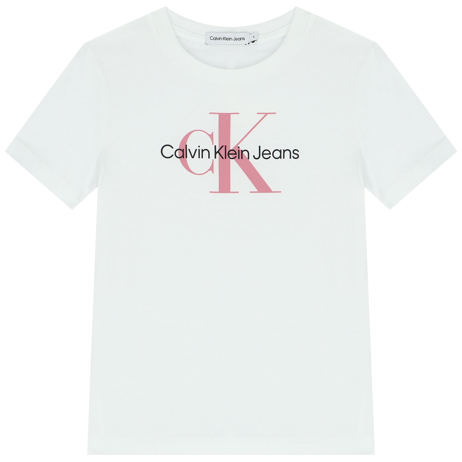 Girls White Logo T-Shirt, 2, hi-res image number null