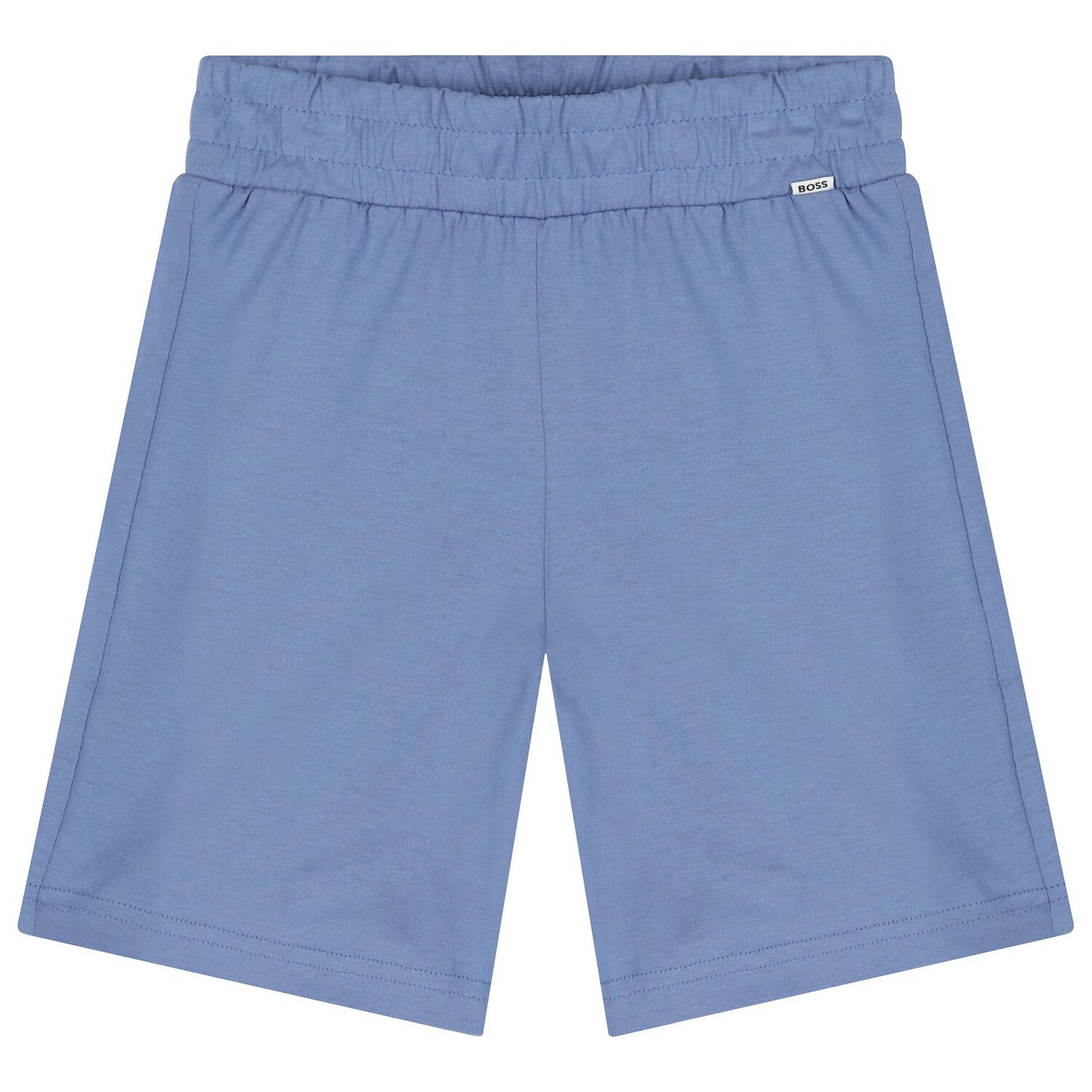Boys White & Blue Logo Shorts Set, 1, hi-res