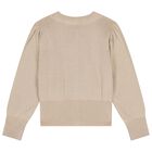 Girls Gold Bow Cardigan, 1, hi-res