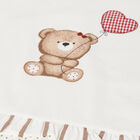 Baby Girls Ivory Teddy Bear Blanket, 1, hi-res