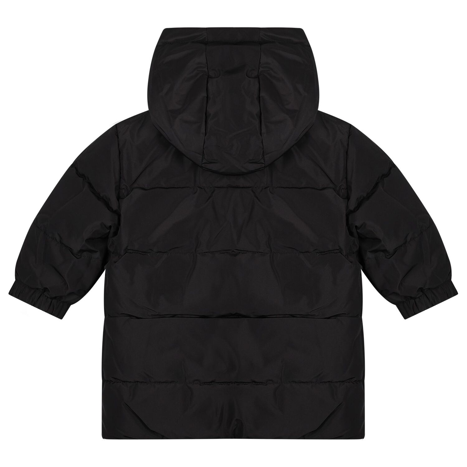 Younger Boys White & Black Ikonik Karl Reversible Puffer Jacket, 1, hi-res