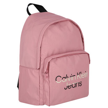 Girls Pink Logo Backpack