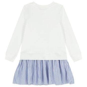 Girls White Polo Bear Dress 