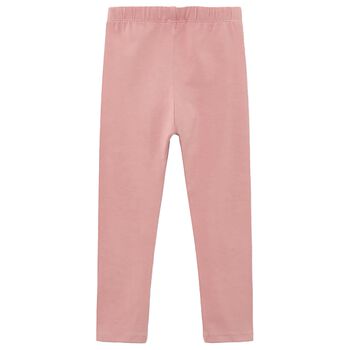 Girls Pink Logo Leggings