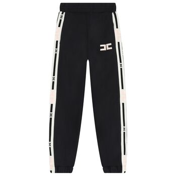 Girls Black Logo Joggers