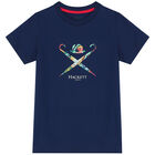 Boys Navy Blue Logo T-Shirt, 1, hi-res