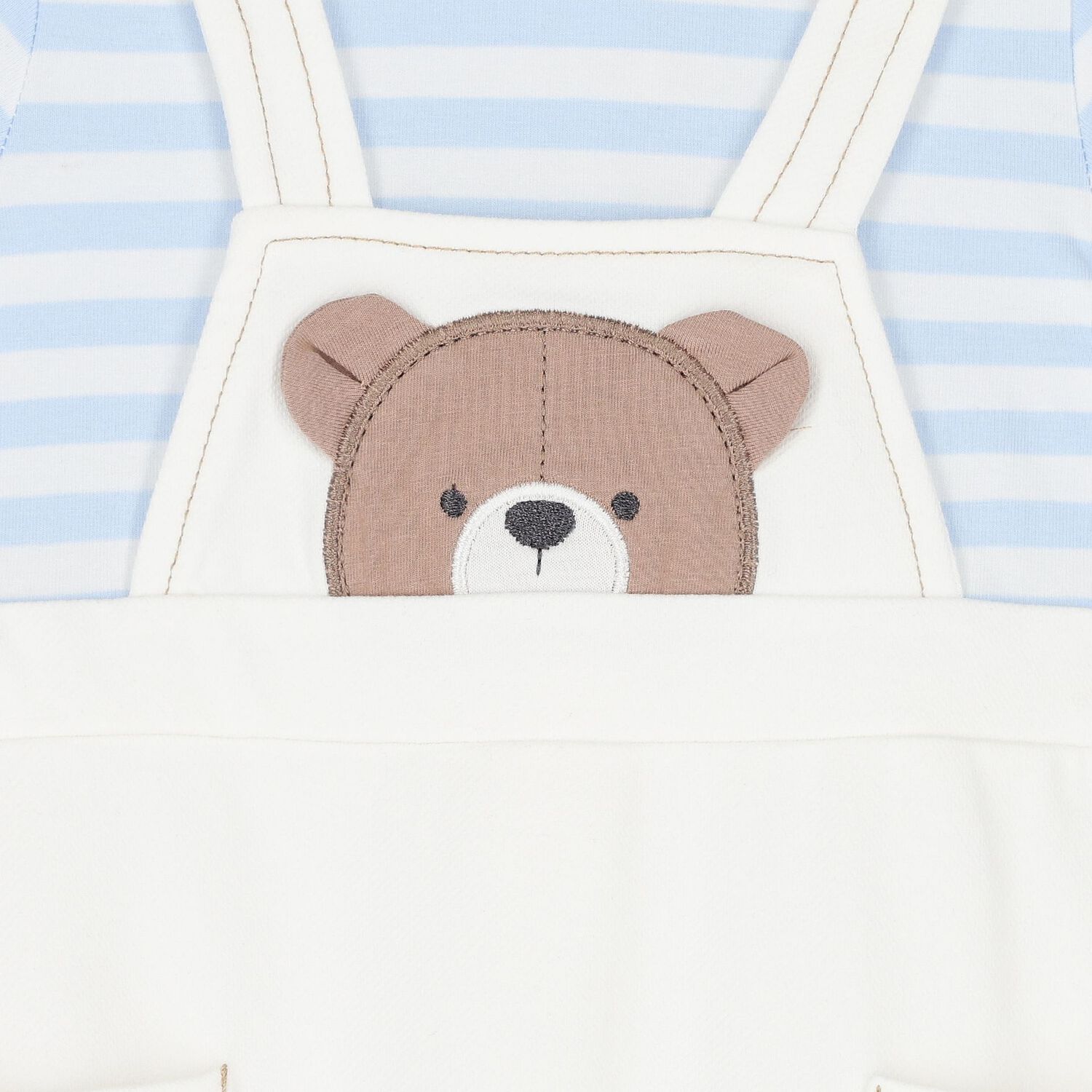 طقم بنطال وقبعة باللونين الأبيض والأزرق للأولاد الصغار, 3, hi-res