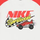 Younger White, Red & Black Logo Shorts Set, 1, hi-res