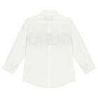 Boys White Logo Shirt, 1, hi-res