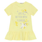 Girls White & Yellow Floral Leggings Set, 1, hi-res