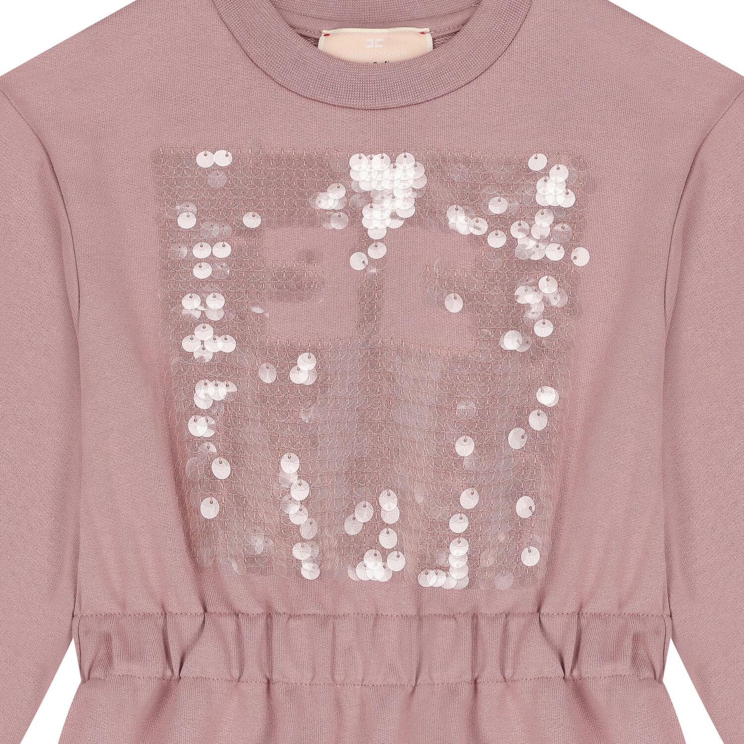 فستان بنات بالشعار مزين باللون الوردى , 2, hi-res