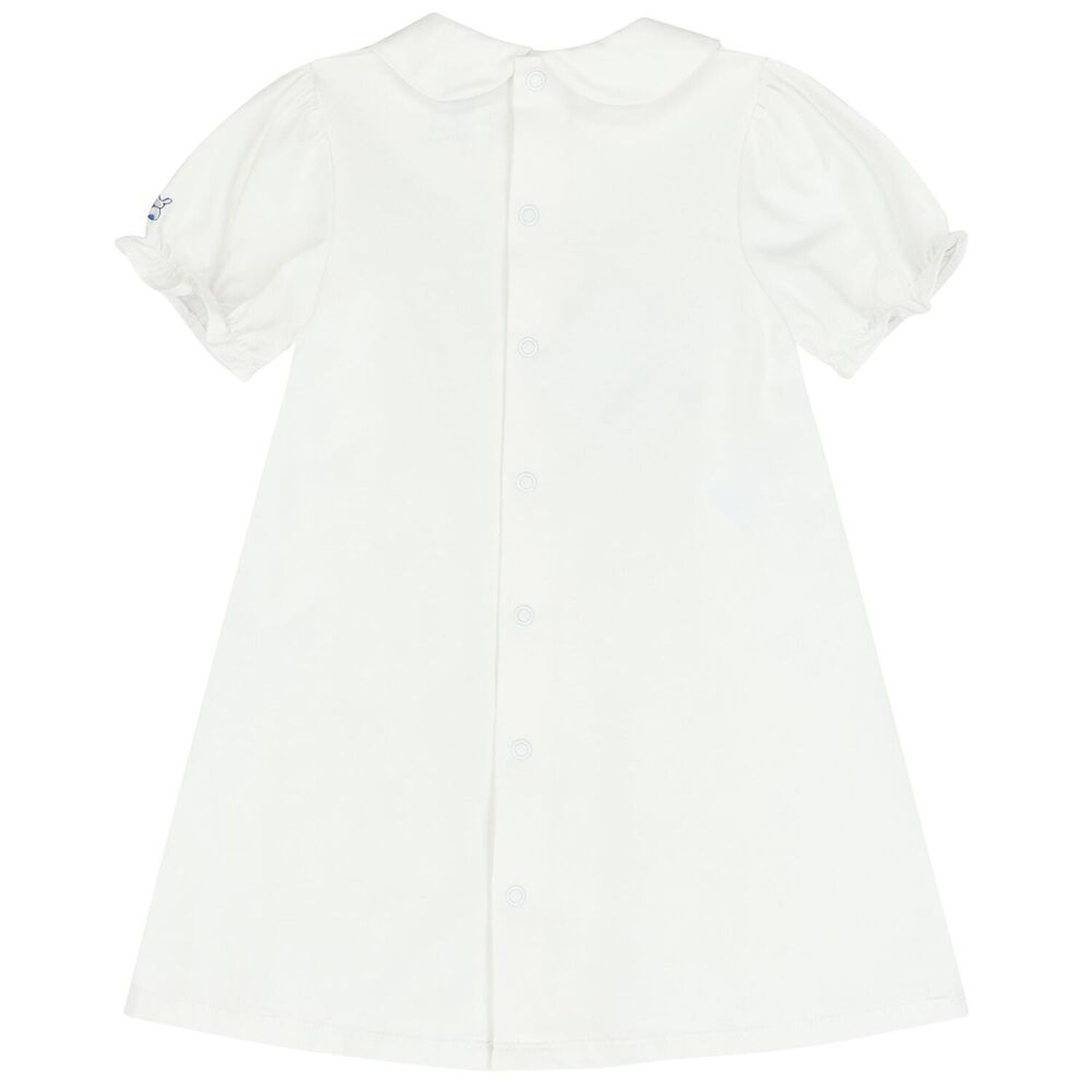 طقم بنات فستان باللون الأبيض والأزرق, 1, hi-res image number null