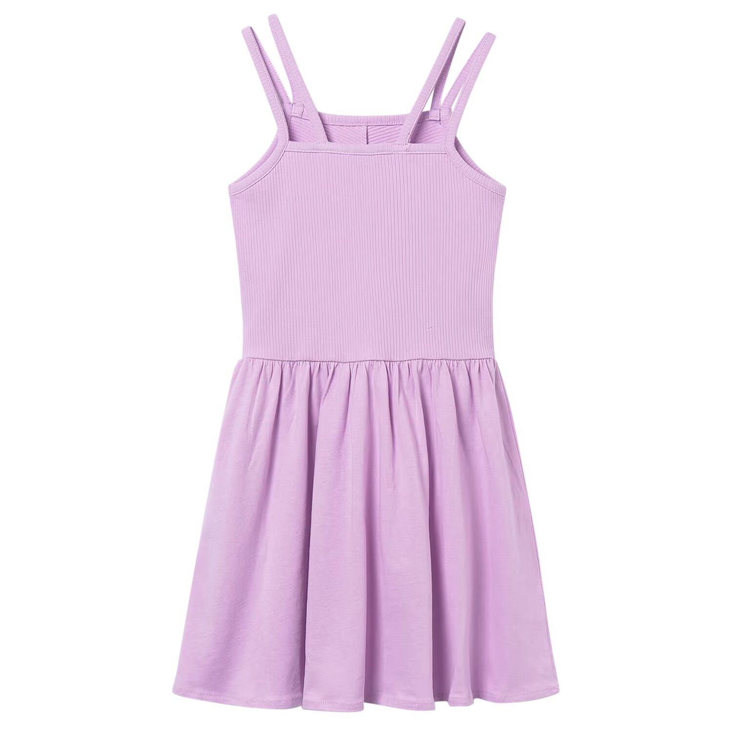 Girls Pink Ribbed Dress, 1, hi-res