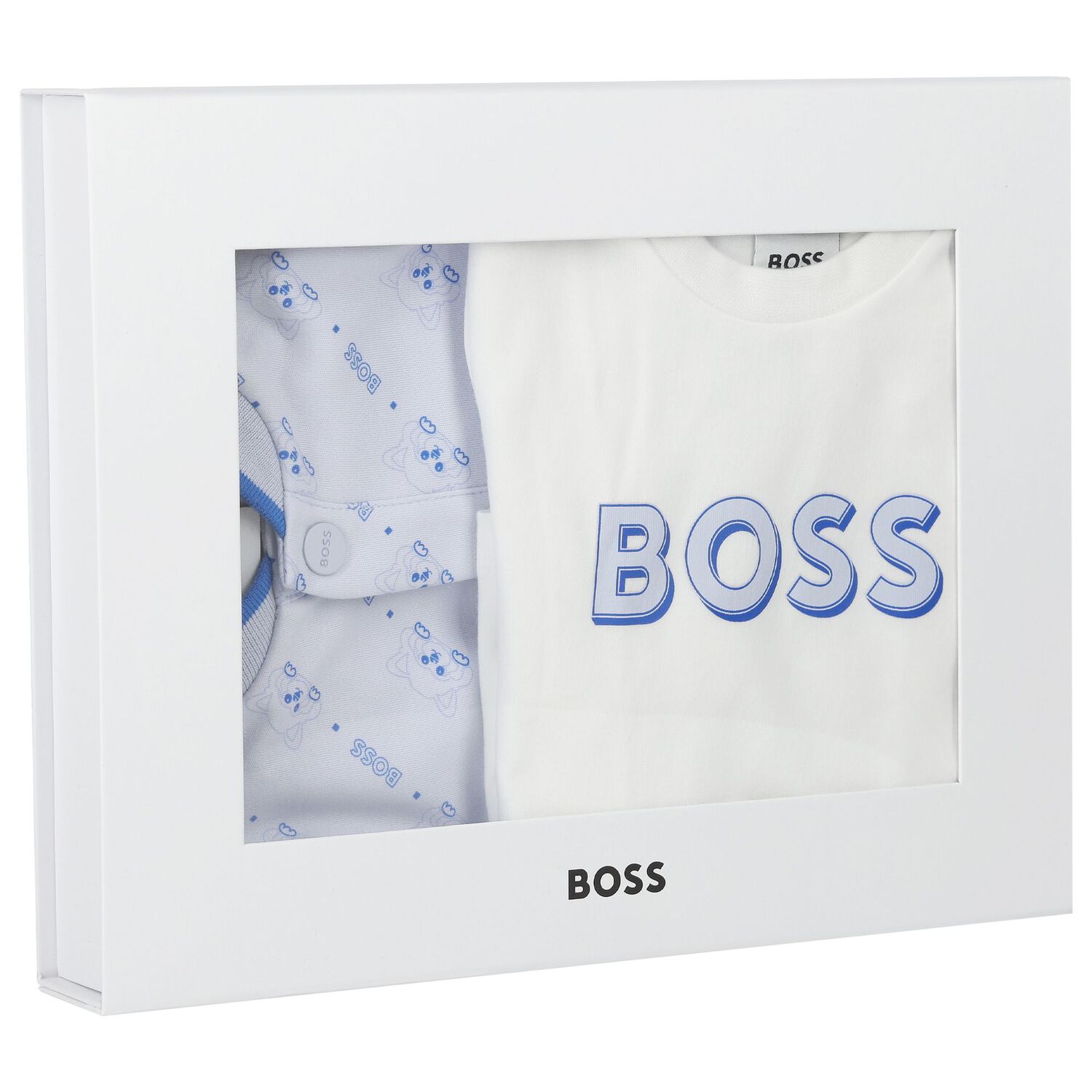 Baby Boys Blue & White Logo Tracksuit Set, 1, hi-res image number null