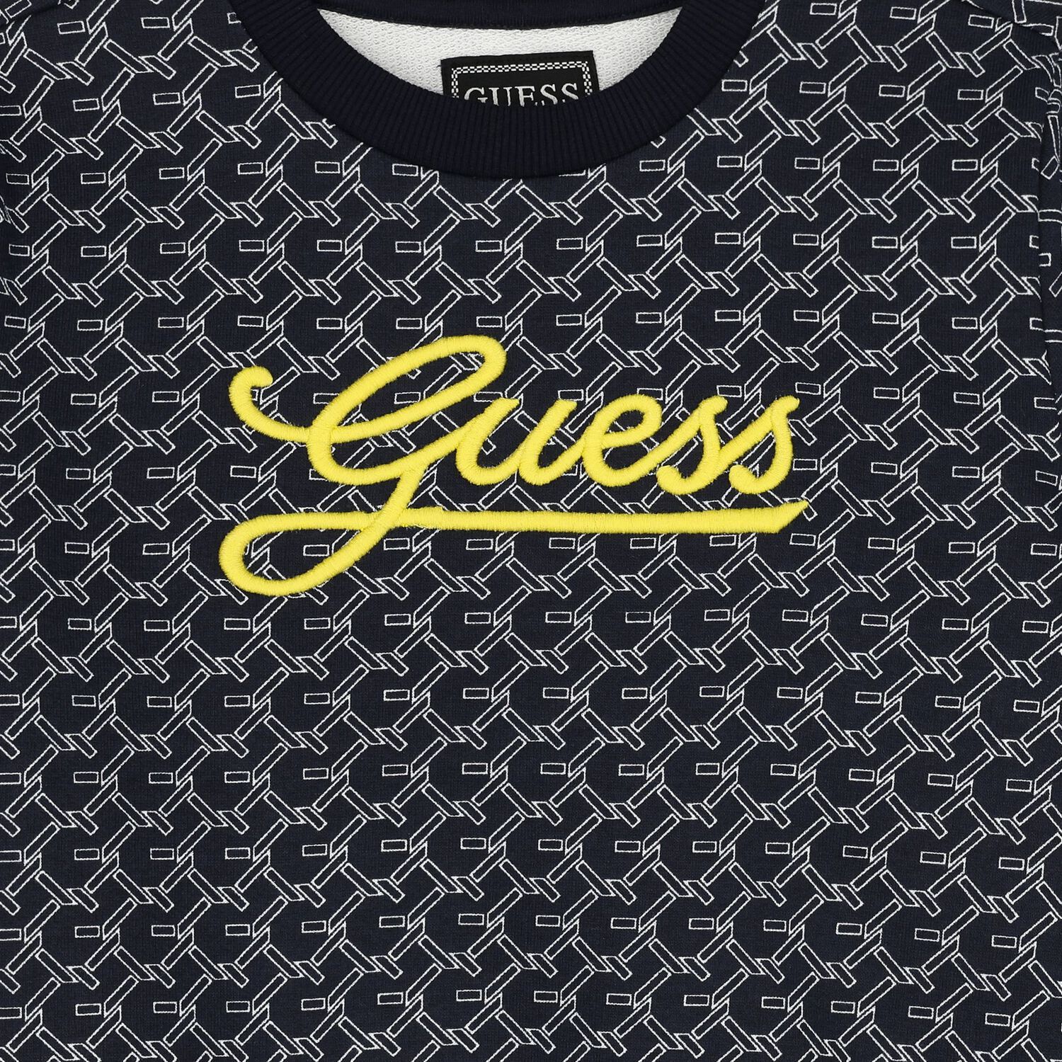 سويتشيرت أولاد بالشعار باللون الكحلي, 1, hi-res