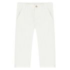Younger Boys White Chino Trousers, 3, hi-res
