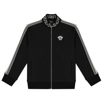 Black & White Medusa Zip Up Top