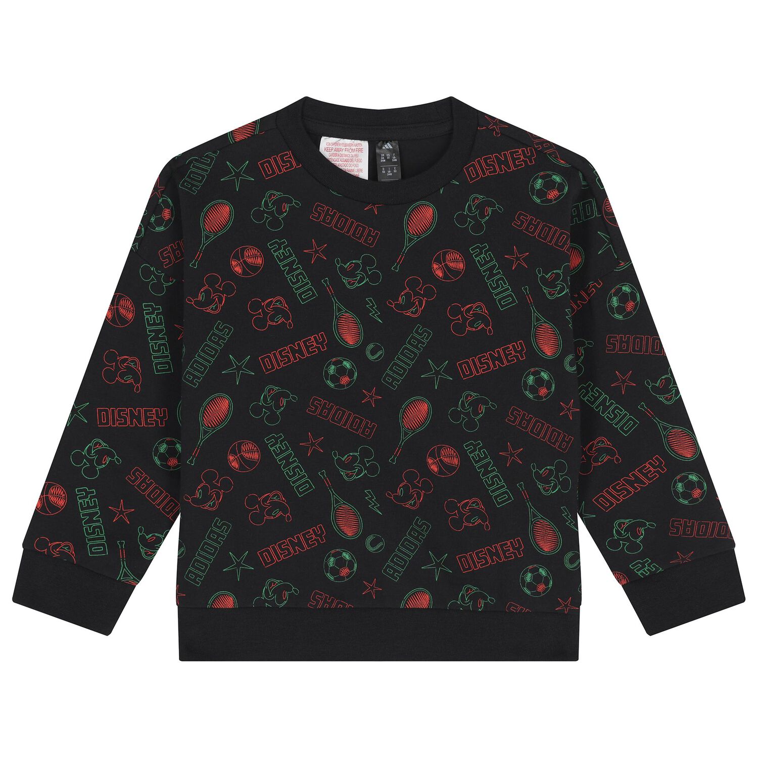 بدله رياضيه للصغار بالشعار بطبعه ديزنى باللون الاسود , 1, hi-res