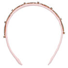 Girls Pink Embellished Headband, 1, hi-res