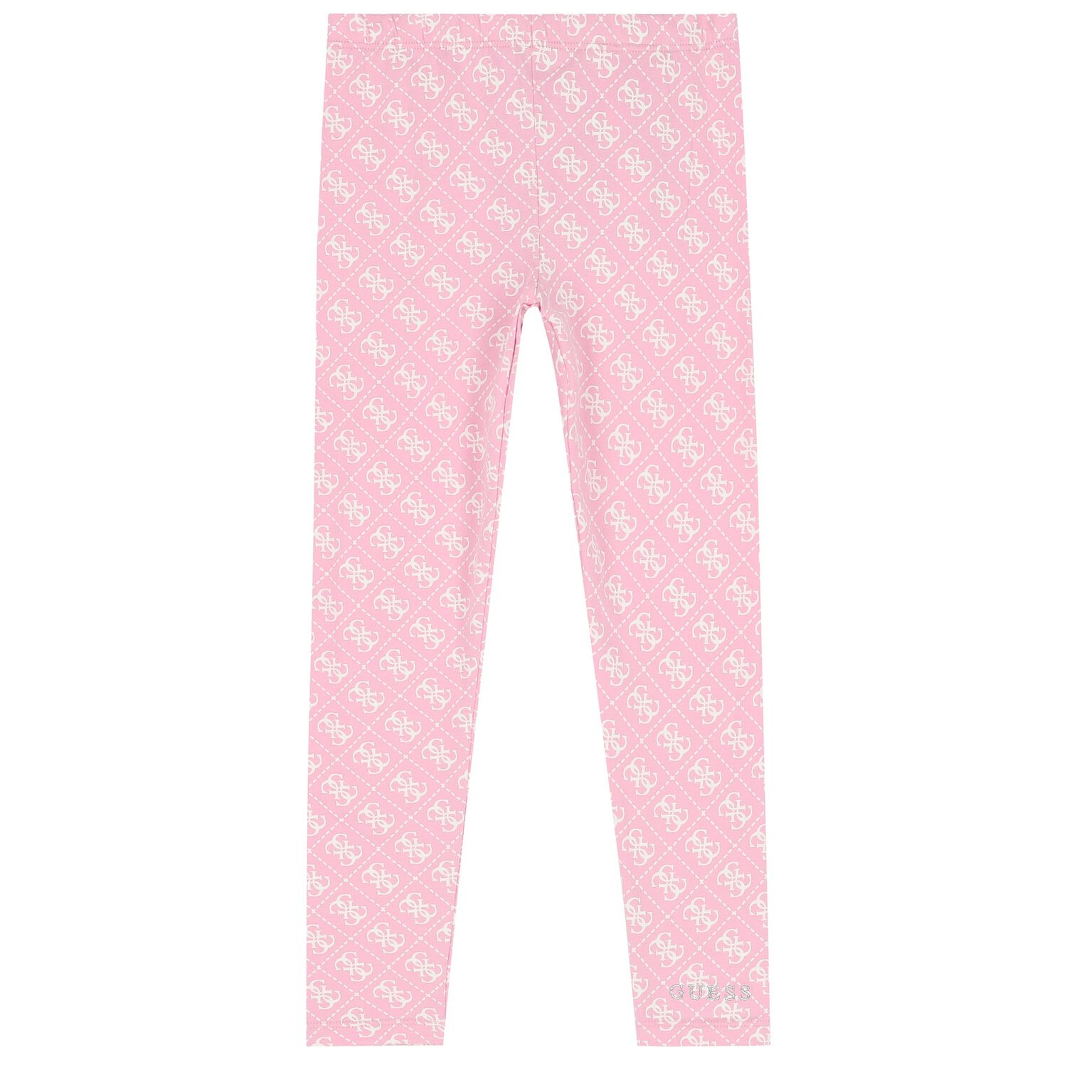 Girls Pink Logo Leggings, 2, hi-res