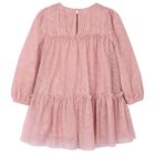 Girls Pink Heart Tulle Dress, 3, hi-res