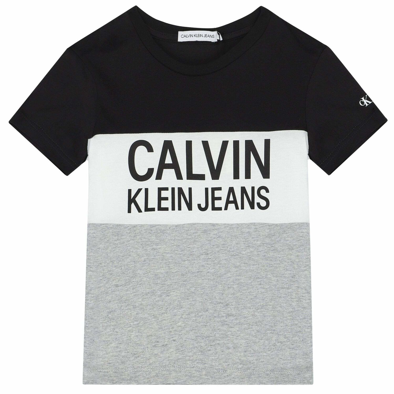 Boys Grey, Black & White Logo T-Shirt, 2, hi-res image number null