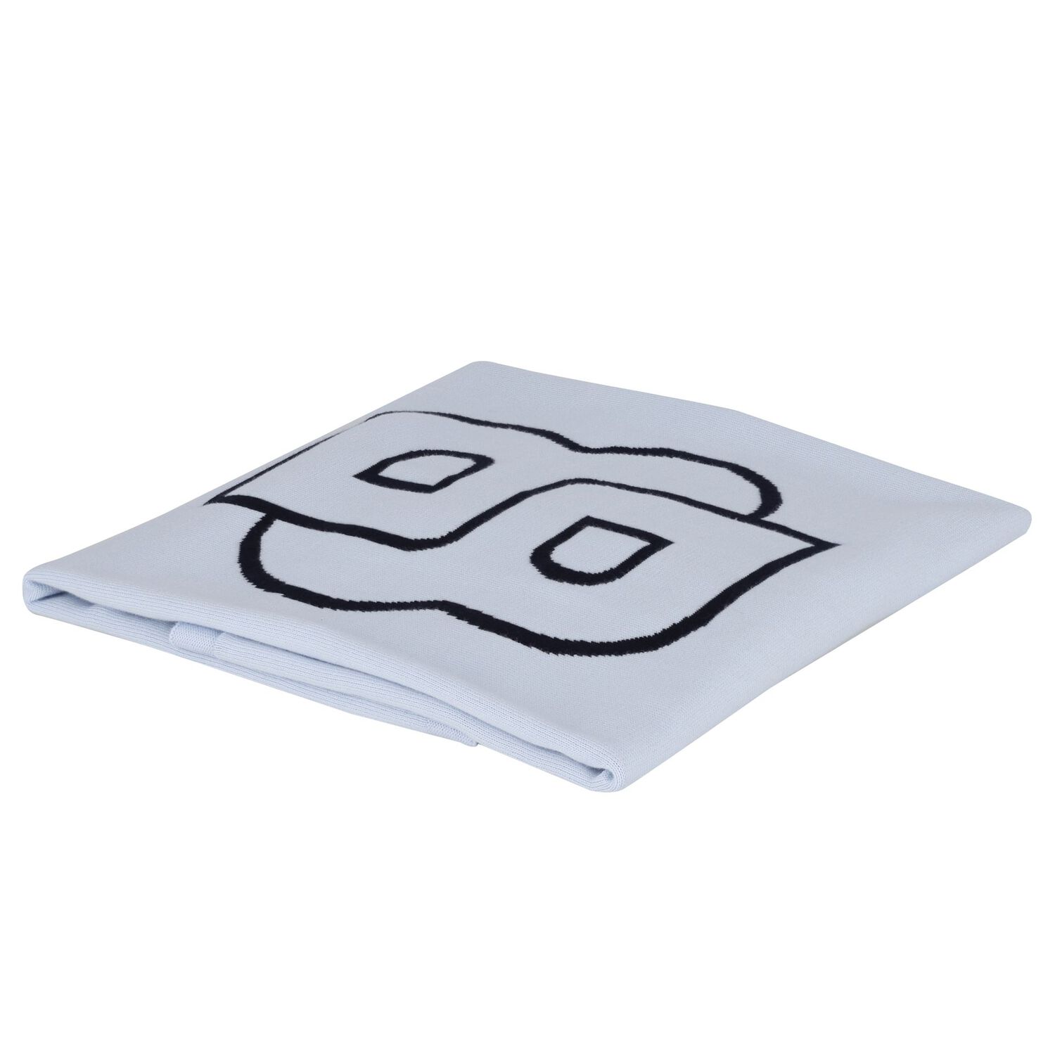 Baby Boys Blue & Navy Blue Logo Blanket, 1, hi-res