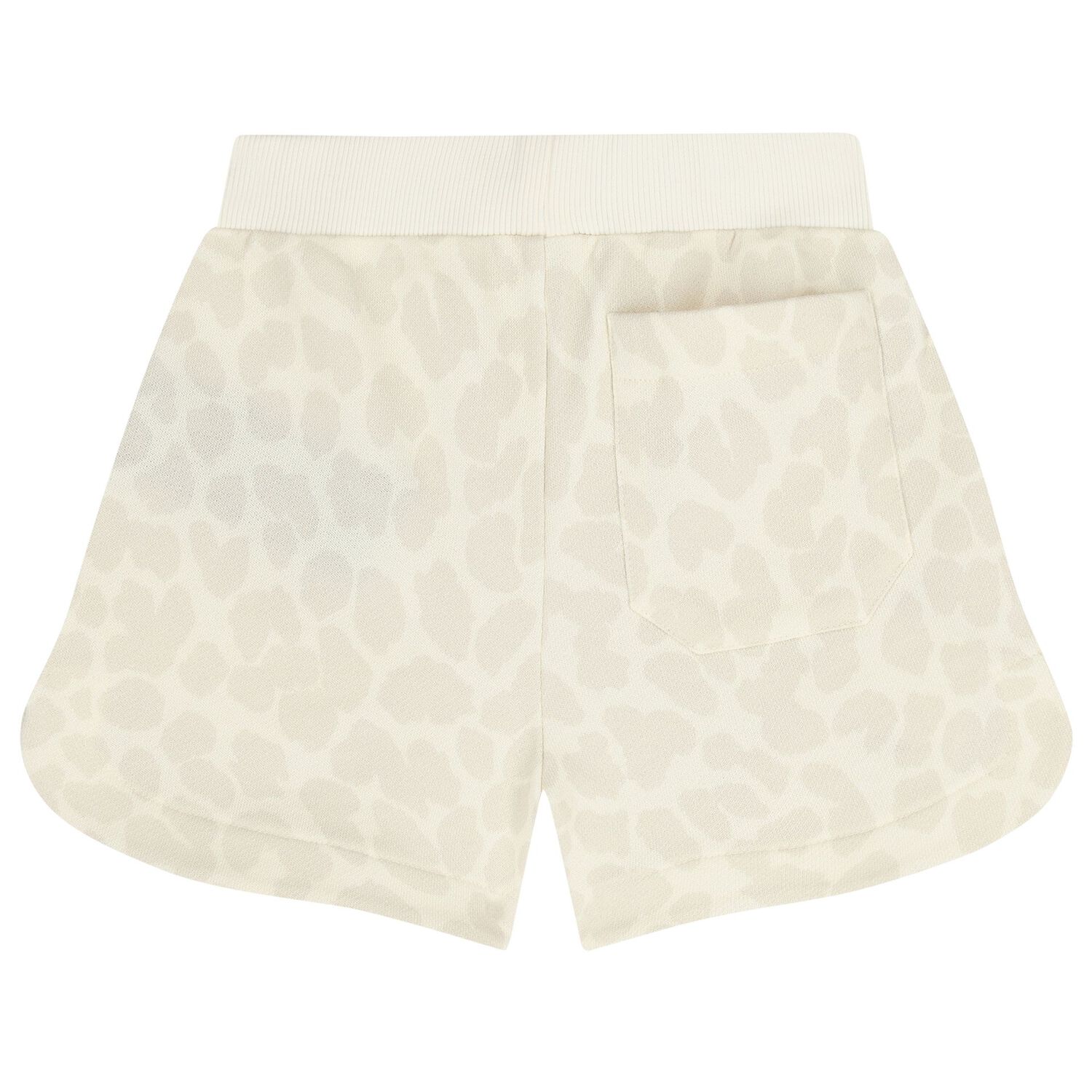 Girls Beige Logo Shorts, 1, hi-res