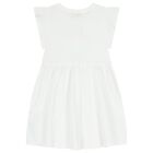 فستان بنات بطبعه زهور و تيدى بير باللون الابيض , 1, hi-res