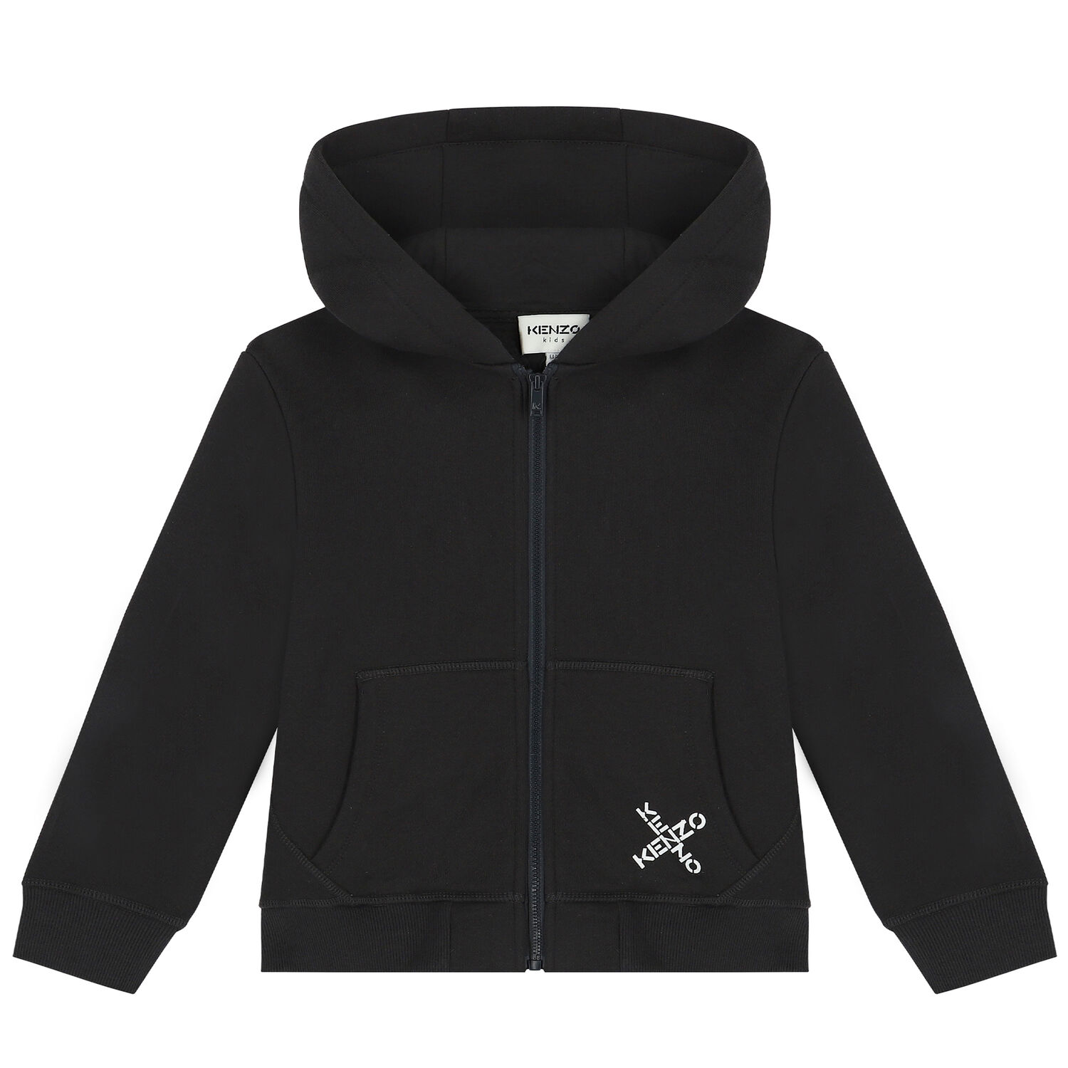 Girls Grey Logo Zip Up Top, 1, hi-res