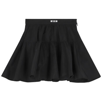 Girls Black Logo Skirt