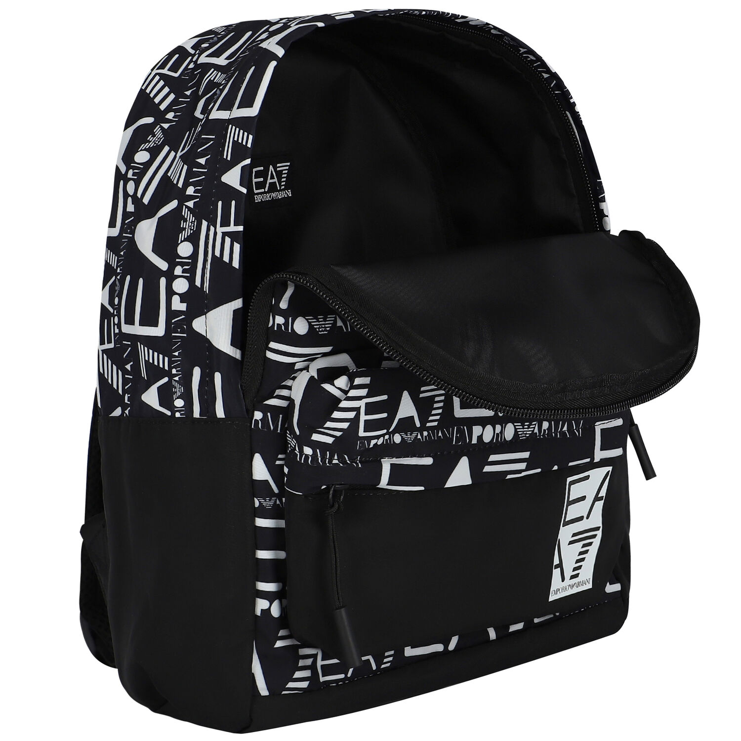 EA7 Emporio Armani Black White Logo Backpack Junior Couture UAE