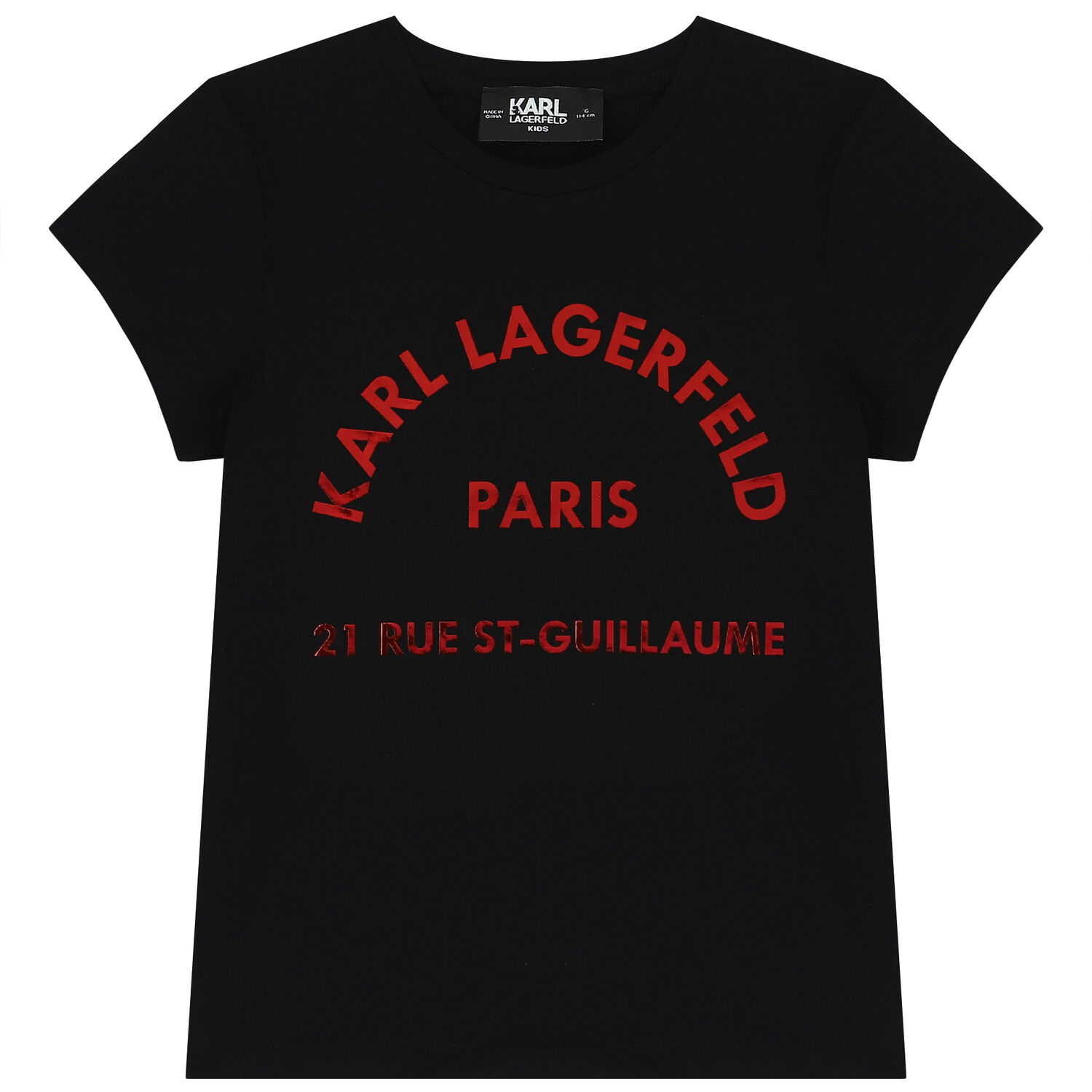 Girls Black Logo T-Shirt, 1, hi-res image number null