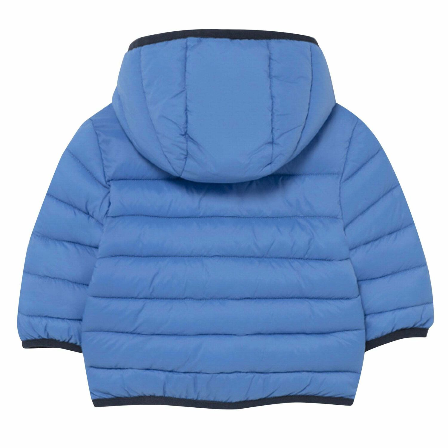 Younger Boys Blue Puffer Jacket, 1, hi-res